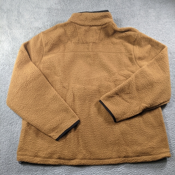 Carhartt Fleece Jacket Mens 2XL Brown Relaxed Fit Snap Front - Picture 2 of 12